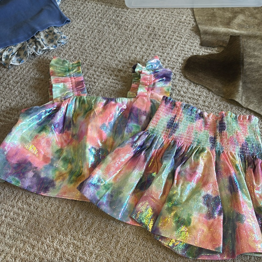 Queen of sparkles rainbow set, skort and top